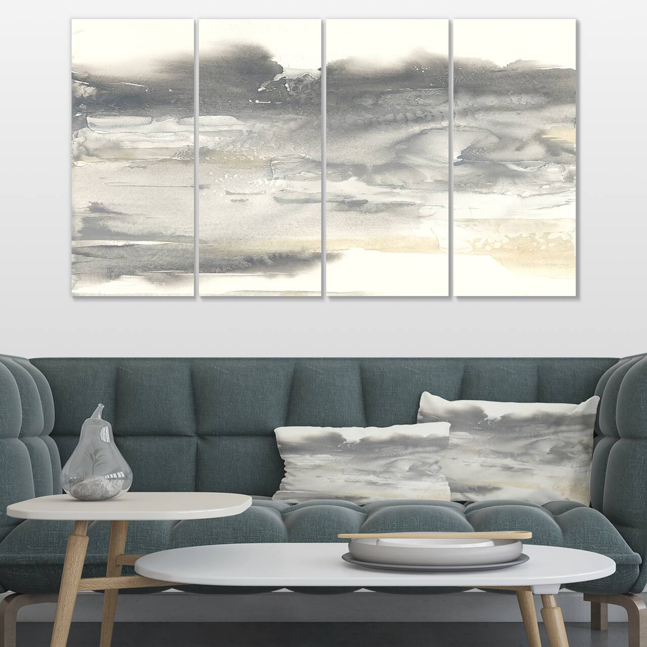 Designart - Gold Glamour Direction II - Modern & Contemporary Canvas Artwork